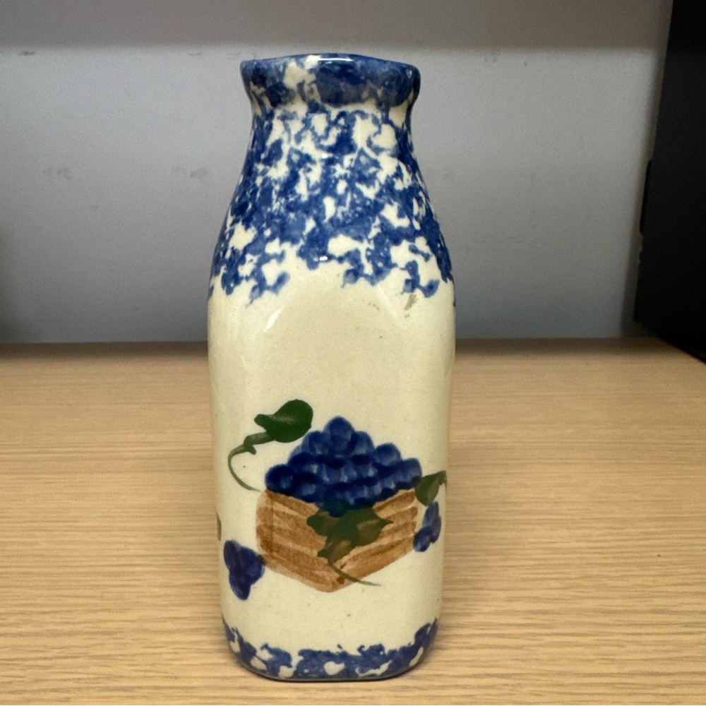 Alpine Rustic Blue and Cream Vase